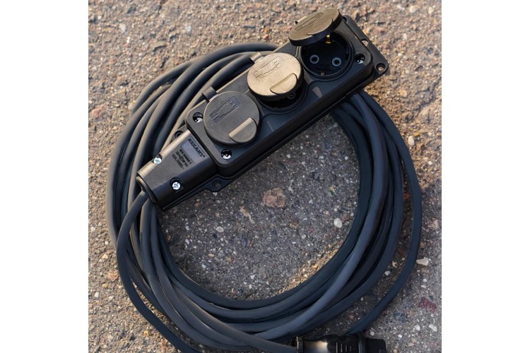 Удлинитель-шнур REXANT 11-7074 КГ 3х1.5, 10 м, 3 гнезда, морозостойкий, с/з, 16A - изображение 4