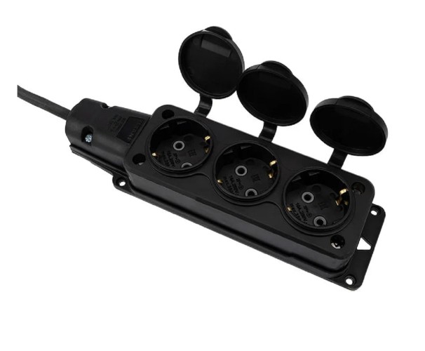 Удлинитель-шнур REXANT 11-7074 КГ 3х1.5, 10 м, 3 гнезда, морозостойкий, с/з, 16A - изображение 2