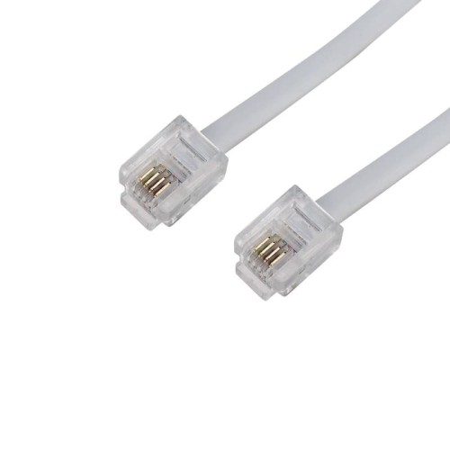 Удлинитель телефонный REXANT 18-3201 плоский, RJ-11 (6P-4C), 20м, белый