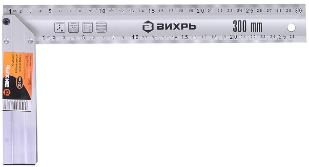 Угольник алюминиевый литой ВИХРЬ 300 мм 73/11/3/3