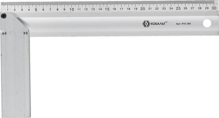 Угольник Кобальт 910-386 столярный 300 мм, алюминиевый