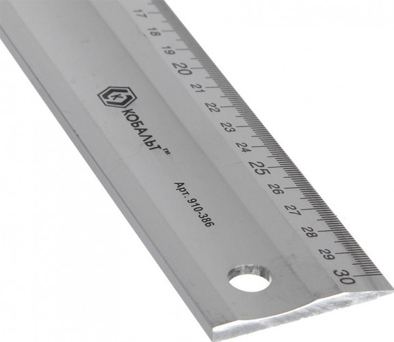Угольник Кобальт 910-386 столярный 300 мм, алюминиевый - изображение 2