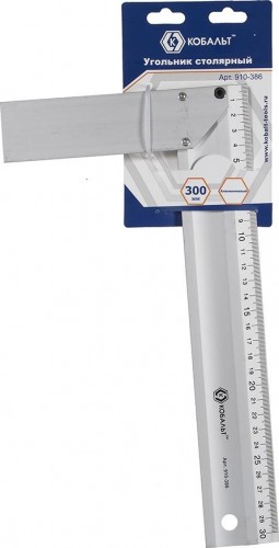 Угольник Кобальт 910-386 столярный 300 мм, алюминиевый - изображение 3