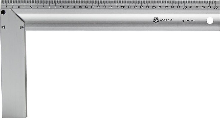 Угольник Кобальт 910-393 столярный 350 мм, алюминиевый