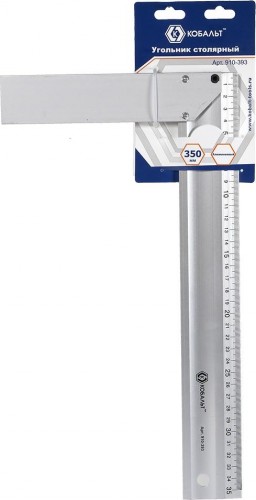 Угольник Кобальт 910-393 столярный 350 мм, алюминиевый - изображение 3