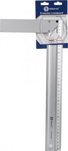 Угольник Кобальт 910-409 столярный 400 мм, алюминиевый - изображение 3