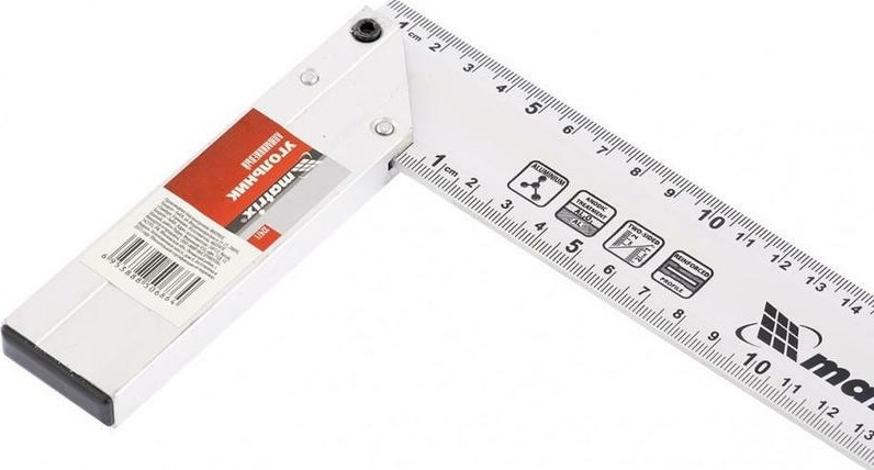 Угольник MATRIX 45 см с алюминиевым основанием 32475 32475