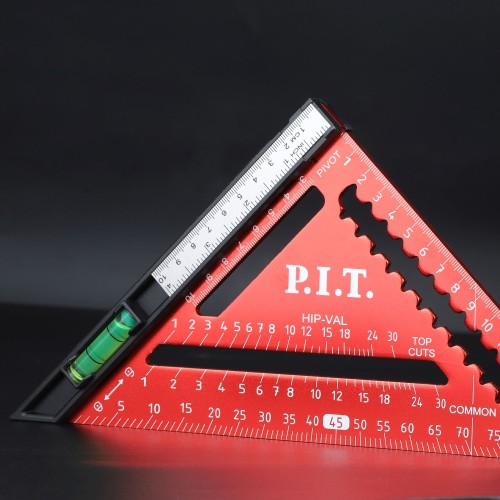 Угольник P.I.T. HSQR04-0180B Свенсона, плотницкий с пузырьковым уровнем, 180 мм - изображение 5