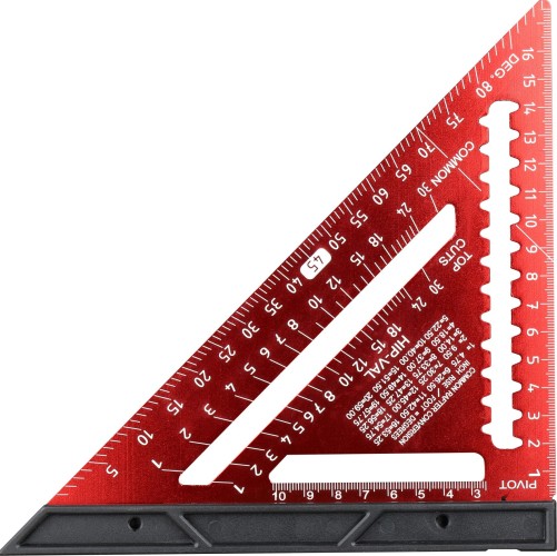 Угольник P.I.T. HSQR04-0180B Свенсона, плотницкий с пузырьковым уровнем, 180 мм - изображение 4