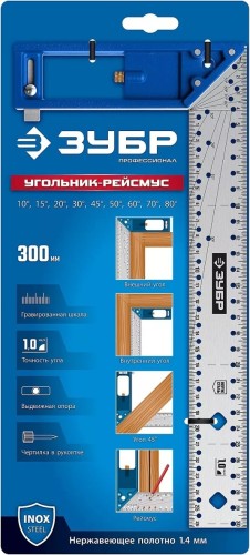 Угольник-рейсмус ЗУБР 34400-30 300 мм, разметочный, ПРОФЕССИОНАЛ - изображение 2
