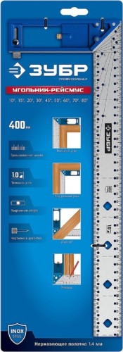 Угольник-рейсмус ЗУБР 34400-40 400 мм, разметочный, ПРОФЕССИОНАЛ - изображение 2