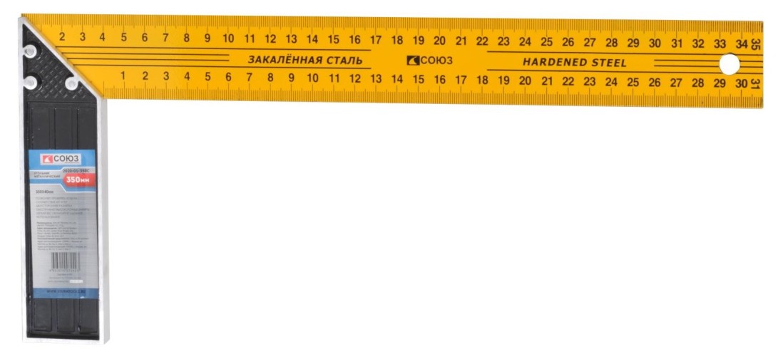 Угольник СОЮЗ 2020-01-350С 350мм, металлический