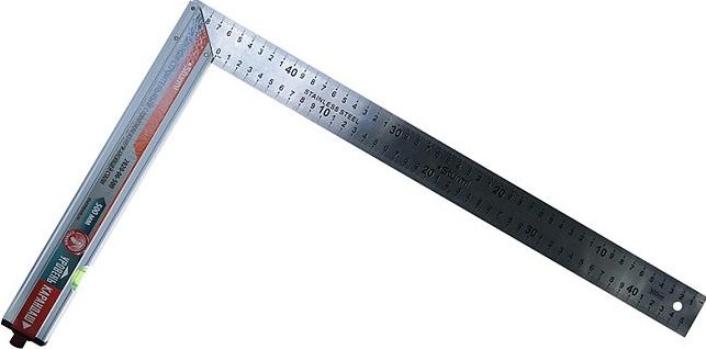 Угольник Sturm 2020-06-500 с уровнем и карандашом, 500 мм, нерж.сталь - изображение 2