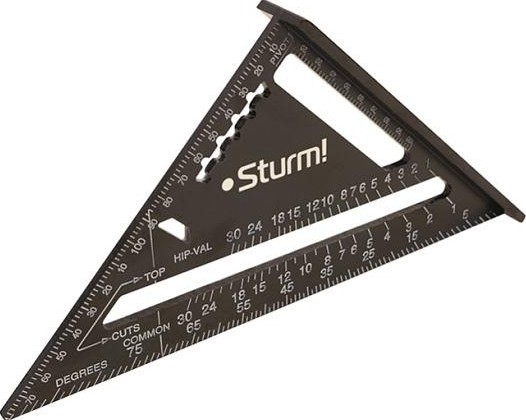 Угольник Sturm 2020-07-170 170мм, алюминиевый сплав, черная оксидация, белая - изображение 5