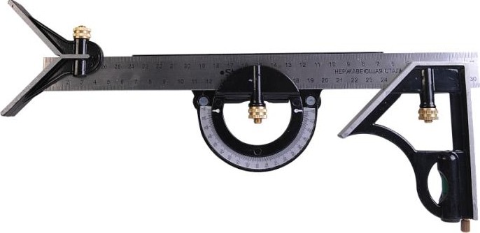 Угольник Sturm 2020-09-300 многофункциональный, 300мм, уровень, транспортир,