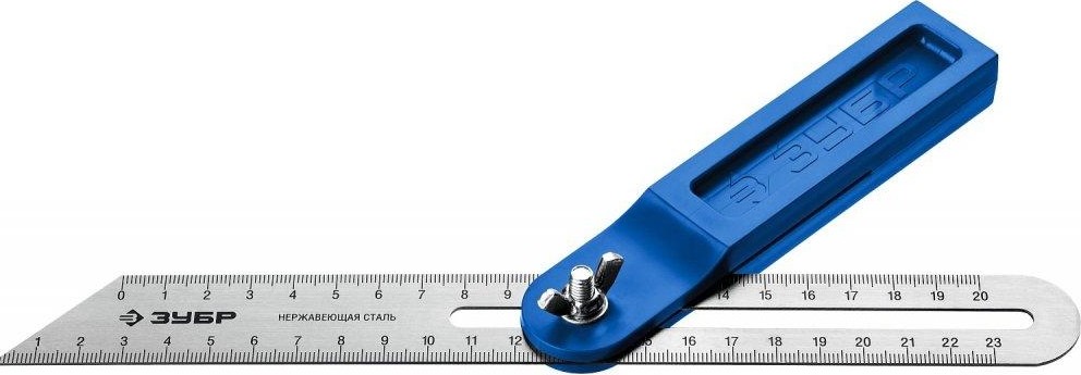 Угольник ЗУБР ПРОФЕССИОНАЛ 250 мм малка-угломер, полотно с гравированной шкал - изображение 2
