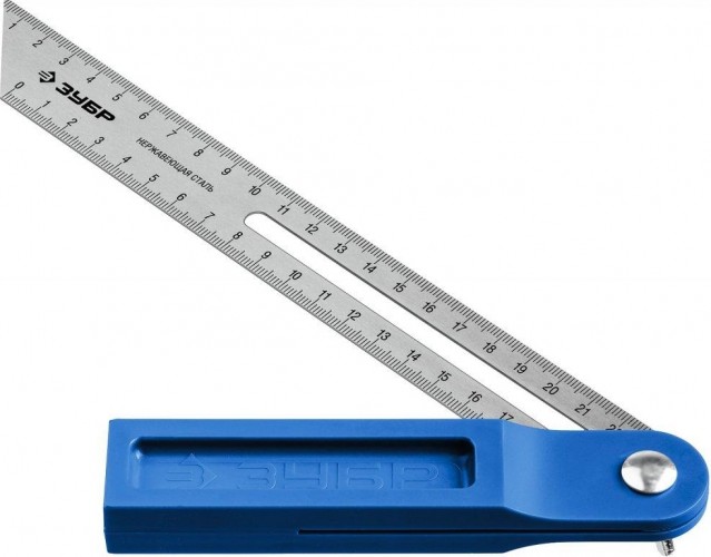 Угольник ЗУБР ПРОФЕССИОНАЛ 250 мм малка-угломер, полотно с гравированной шкал - изображение 3