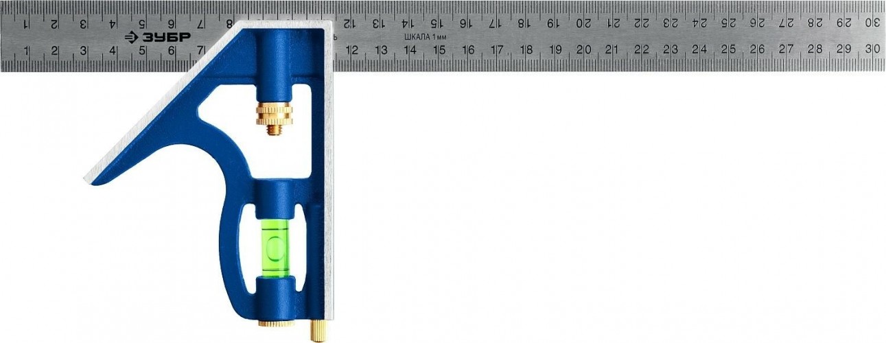 Угольник ЗУБР ПРОФЕССИОНАЛ 300 мм комбинированный многофункциональный серия 3436_z02