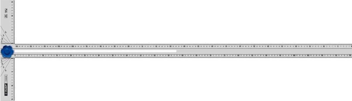 Угольник ЗУБР ПРОФЕССИОНАЛ алюминиевый с подвижной направляющей 34389