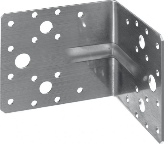 Уголок крепежный усиленный ЗУБР УНКУ-2.0 нержавеющий 55х70х70х2мм 310516-55