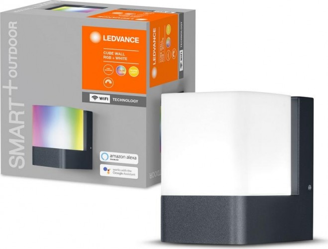 Умный фонарь Ledvance SMART для установки на фасадах outd wifi cube wall rgbw 4058075478114