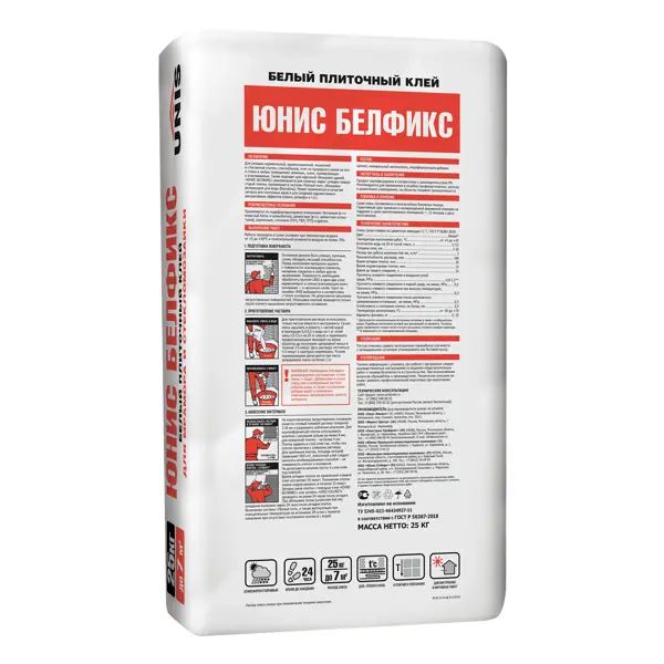 Клей для плитки и камня Unis Белфикс 25 кг - изображение 2