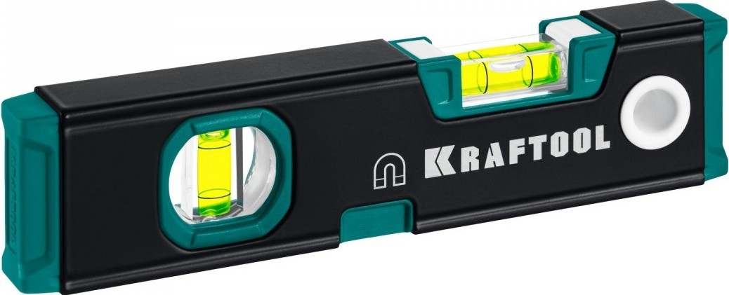 Уровень магнитный KRAFTOOL KOMPAKT-200 усиленный профиль, с зеркальным глазком, 200 мм 34782