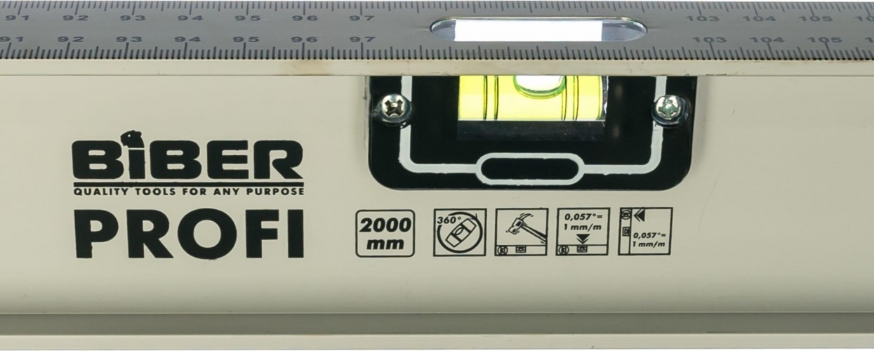 Уровень строительный Biber 40304 Профи двутавровый, ударопрочный 1000мм тов-084725 - изображение 2