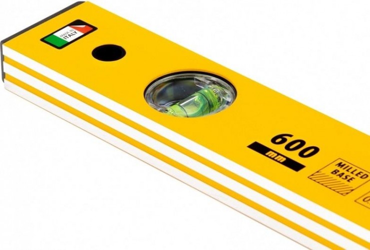 Уровень строительный DENZEL  600 мм, фрезерованный, 3 глазка, алюминиевый 33681 - изображение 5