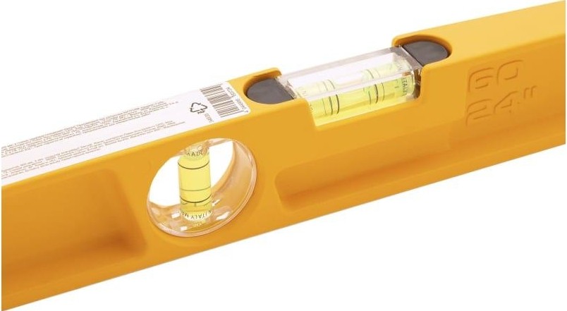 Уровень строительный DENZEL  600 мм, 2 глазка, ударные площадки, литой 34935 - изображение 3