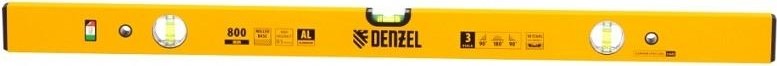 Уровень строительный DENZEL  800 мм, фрезерованный, 3 глазка, алюминиевый 33682 - изображение 3