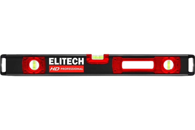 Уровень строительный ELITECH 320303 HD пузырьковый 80см.3 глазок 207200