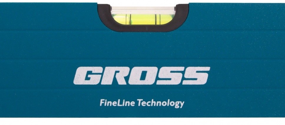 Уровень строительный GROSS 1000 мм алюминиевый, усиленный с ударопрочными заглушками, 34330 - изображение 2