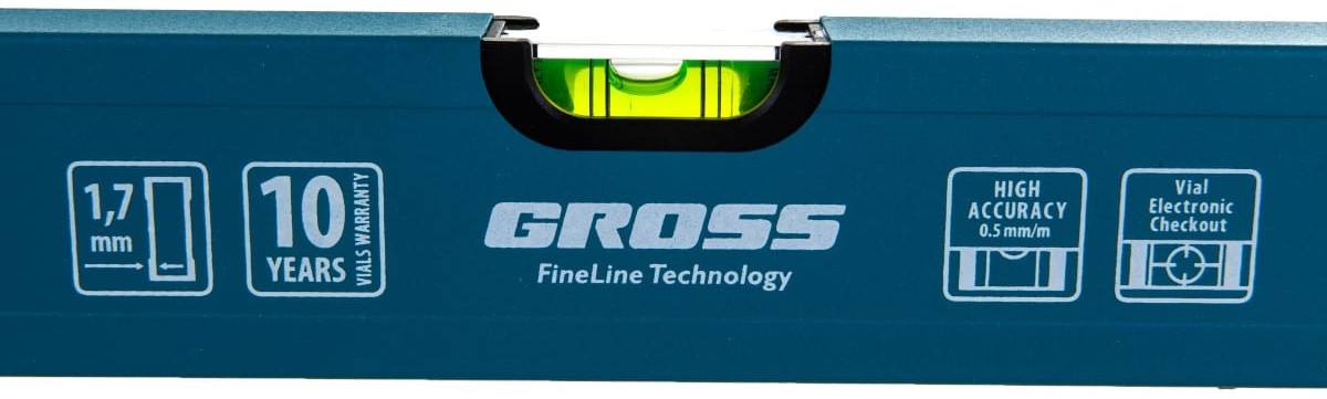 Уровень строительный GROSS 33632 алюминиевый, усиленный, 1200 мм - изображение 2