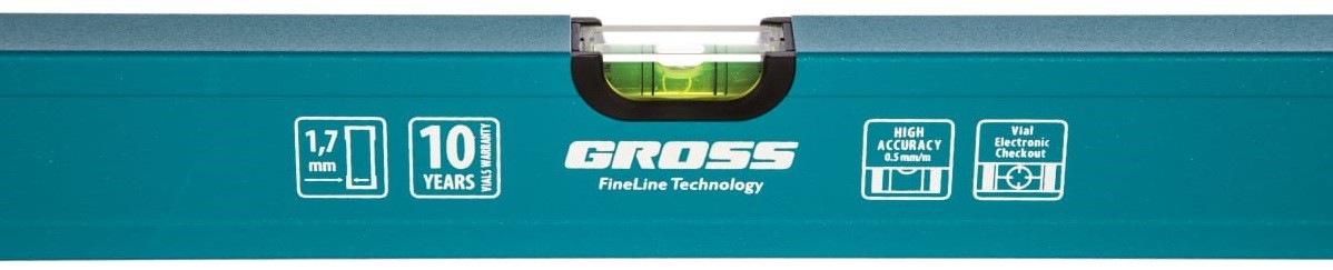 Уровень строительный GROSS 33636 алюминиевый, усиленный, 1500 мм - изображение 2