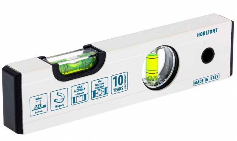 Уровень строительный GROSS 33669 алюминиевый, 200 мм, фрезерованный