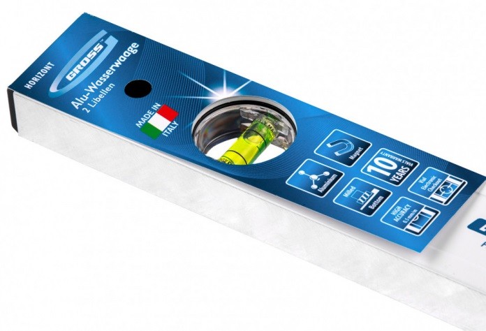 Уровень строительный GROSS 33670 алюминиевый, 400 мм, фрезерованный - изображение 3