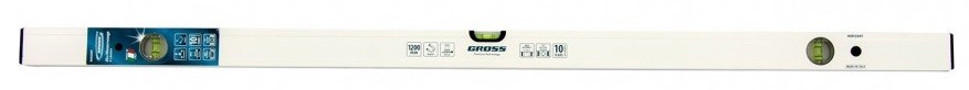 Уровень строительный GROSS 33674 алюминиевый, 1200 мм, фрезерованный