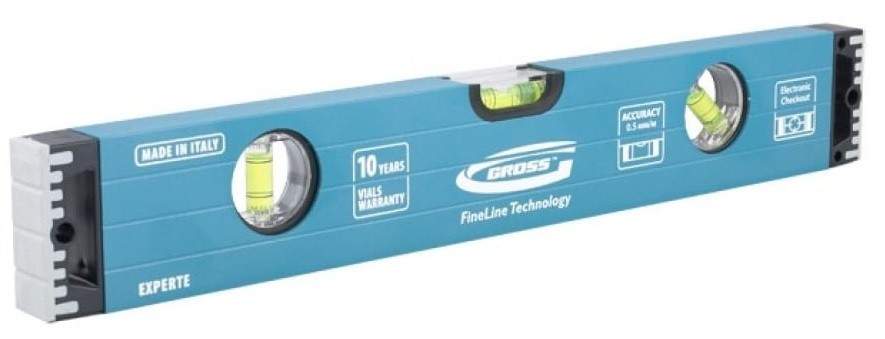 Уровень строительный GROSS 34324 алюминиевый, 400 мм, усиленный