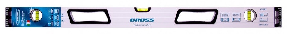 Уровень строительный GROSS 34371 алюминиевый, 800 мм, усиленный