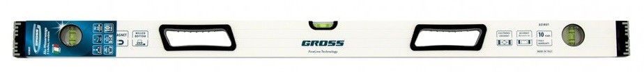 Уровень строительный GROSS 34372 алюминиевый, 1000 мм, усиленный