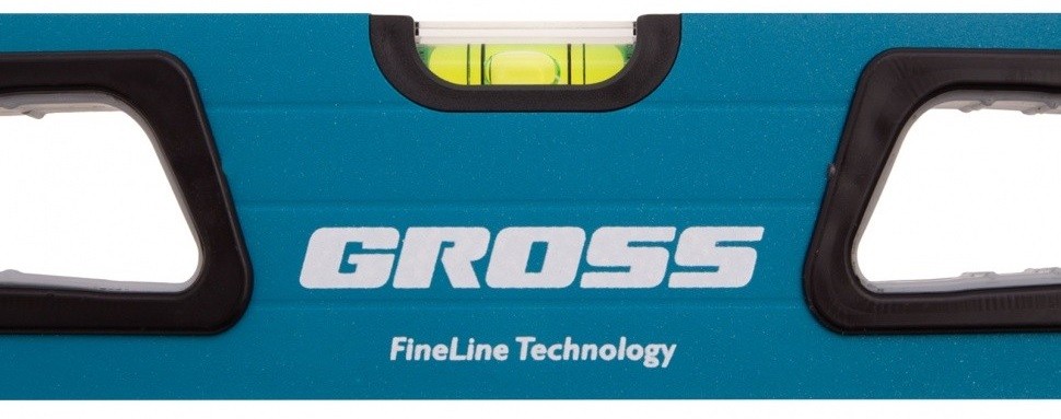 Уровень строительный GROSS 600 мм алюминиевый, усиленный с ударопрочными заглушками, 34326 - изображение 2