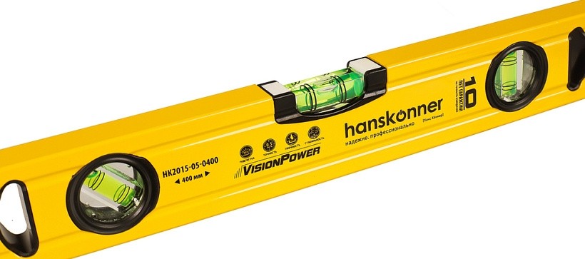 Уровень строительный HANSKONNER HK2015-05-0400 алюминиевый, 400 мм - изображение 4