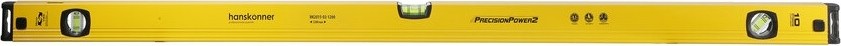 Уровень строительный HANSKONNER HK2015-02-1200 3 колбы, усилен, фрезеров., двойной обзор, 0,5мм/м - изображение 2
