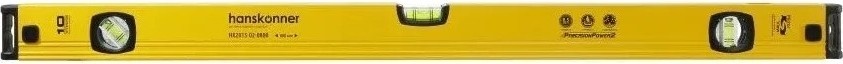Уровень строительный HANSKONNER HK2015-02-0800 алюм.800мм,3 колбы,усилен,фрезеров.,двойной обзор, - изображение 2