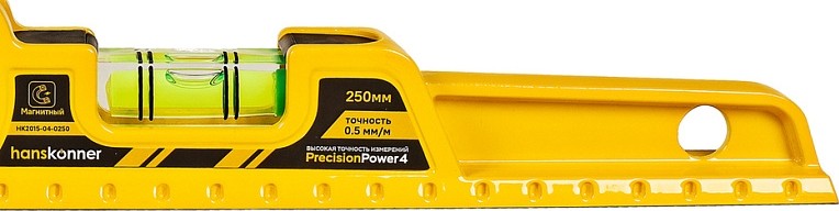 Уровень строительный HANSKONNER HK2015-04-0250 литой алюминиевый, 250 мм - изображение 3