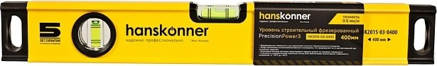 Уровень строительный HANSKONNER HK2015-03-0400 алюминиевый, 400 мм - изображение 2