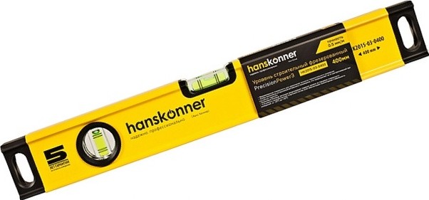 Уровень строительный HANSKONNER HK2015-03-0400 алюминиевый, 400 мм