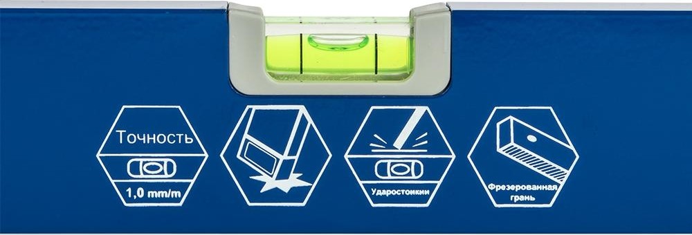 Уровень строительный Кобальт 242-984 комфорт, 600 мм, профиль 20x49 мм, 3 глазка. - изображение 2