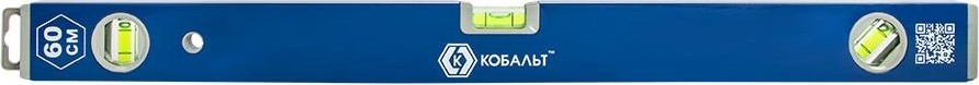Уровень строительный Кобальт 242-984 комфорт, 600 мм, профиль 20x49 мм, 3 глазка. - изображение 4